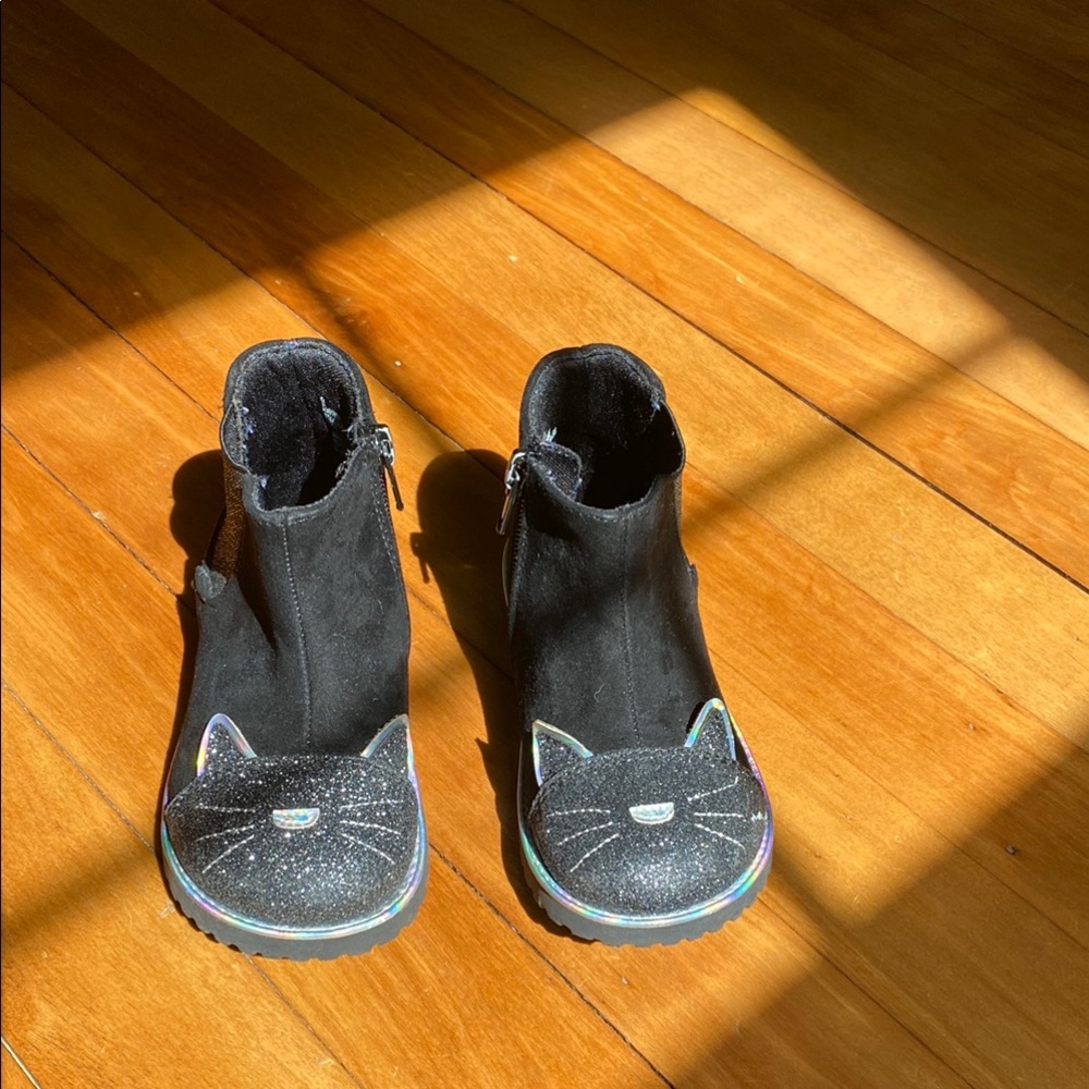 Tucker + Tate Black Cat Face Kids Boots